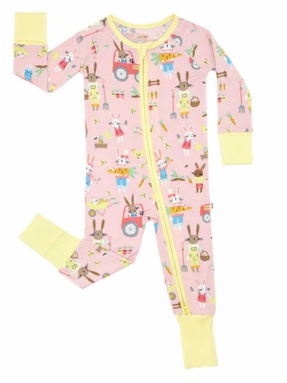 Little Sleepies Bamboo convertible sleeper pink hop to it‎ 6-12M Easter Bunny